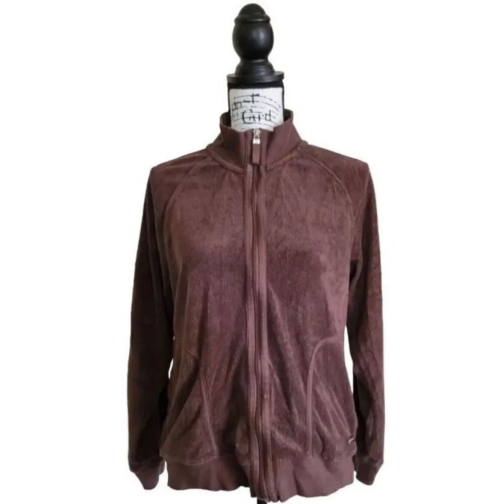 Liz ClaiborneโTerry Cloth Full Zip Sweatshirt Casual LoungeโEveryday